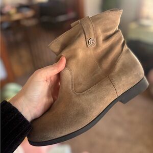 Birkenstock Tan Suede Ankle Boots